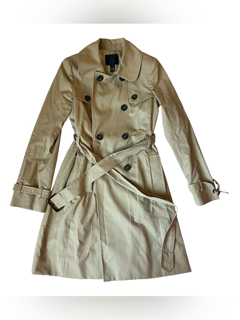 J. Crew Collection Icon Tan Trench Coat Womens 6